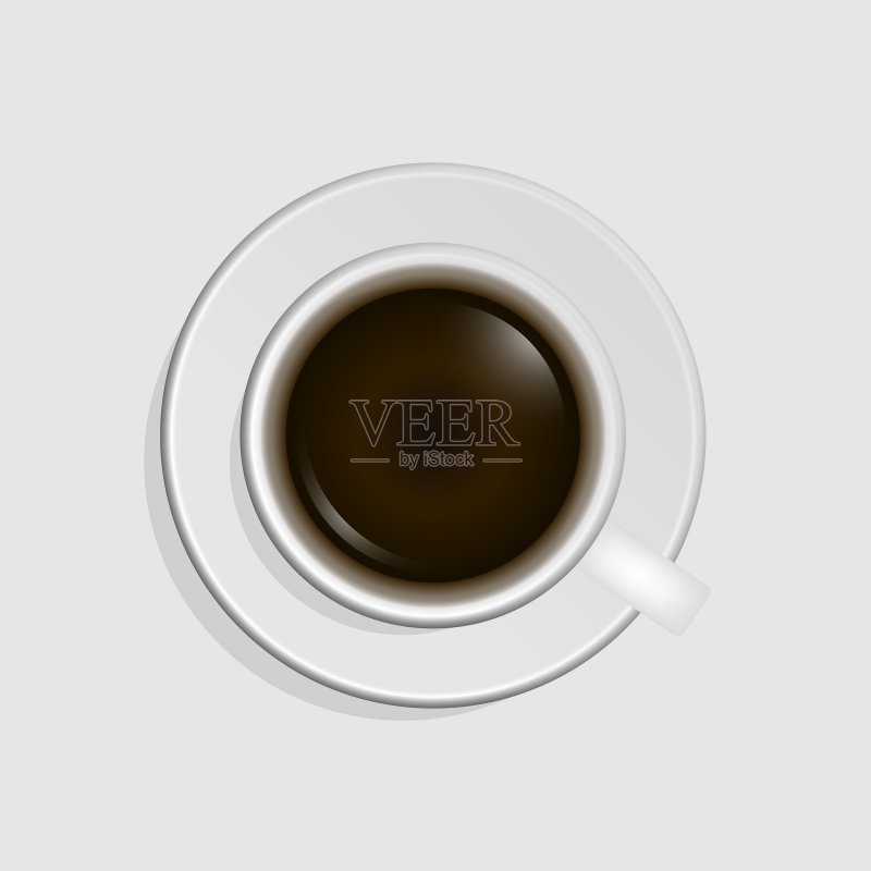 咖啡杯顶视图图标素材