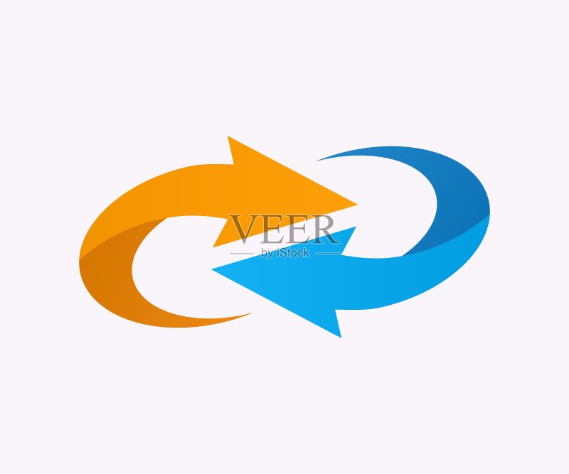 箭头圆圈logo设计元素图标素材