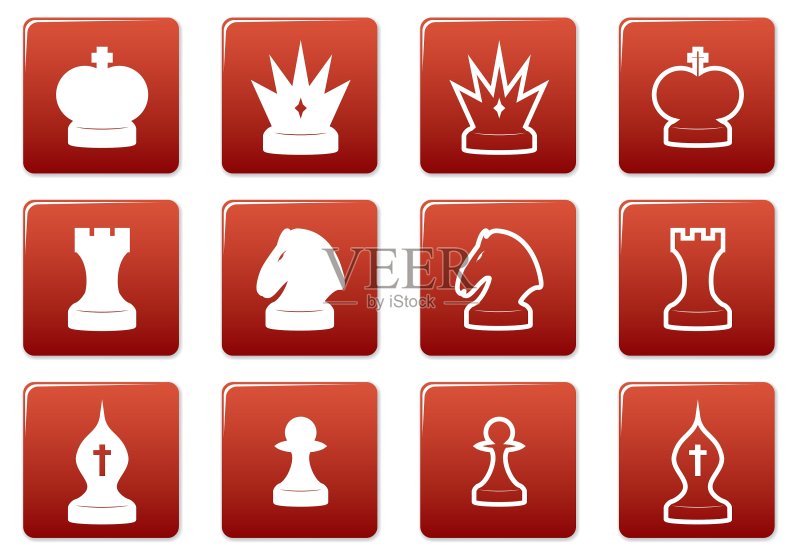国际象棋方格图标图标素材