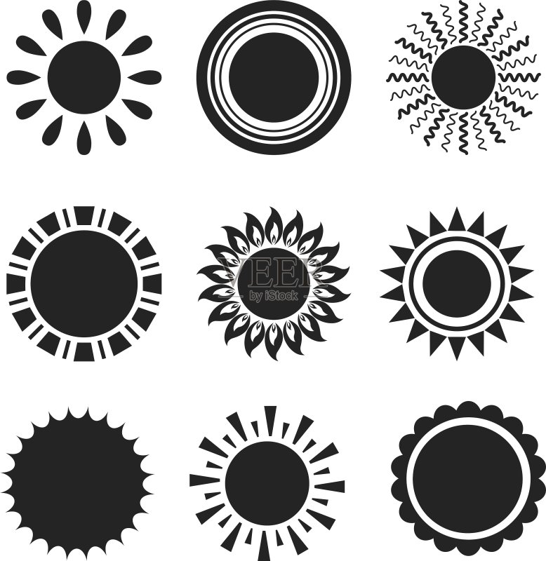 太阳隔离图标图标素材