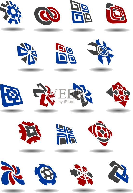 抽象图标符号和标志图标素材