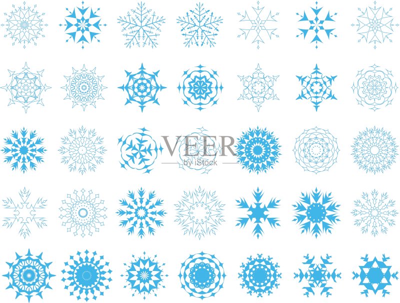 雪花合集图标素材