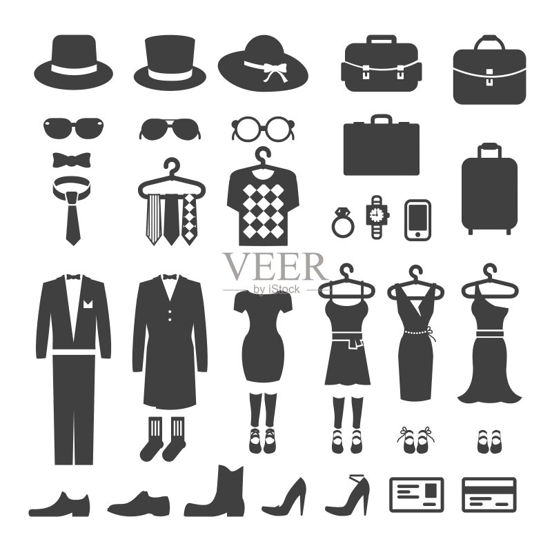服装店购物图标图标素材