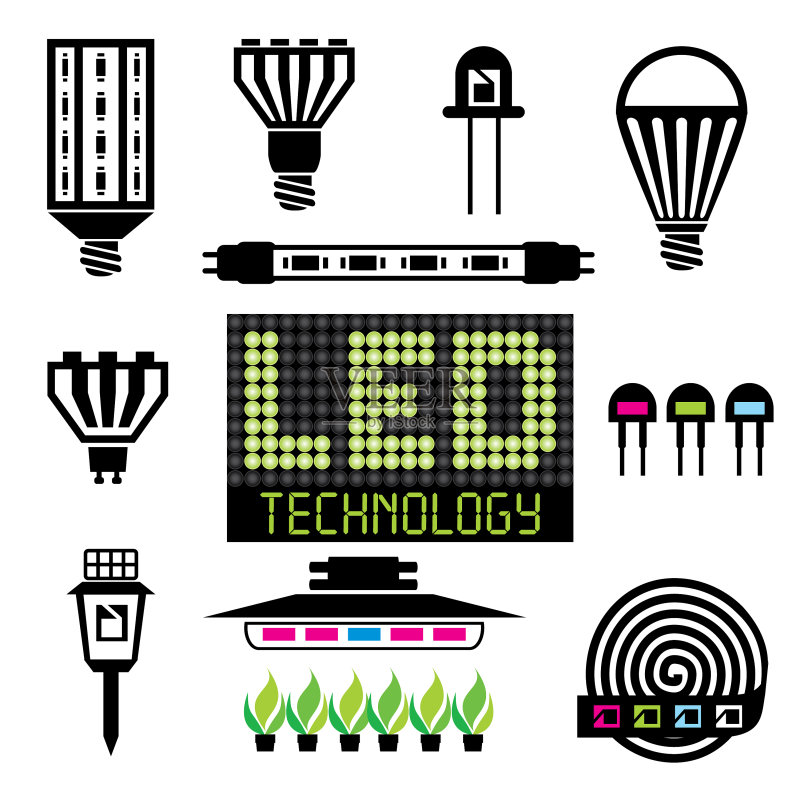 LED照明图标合集图标素材