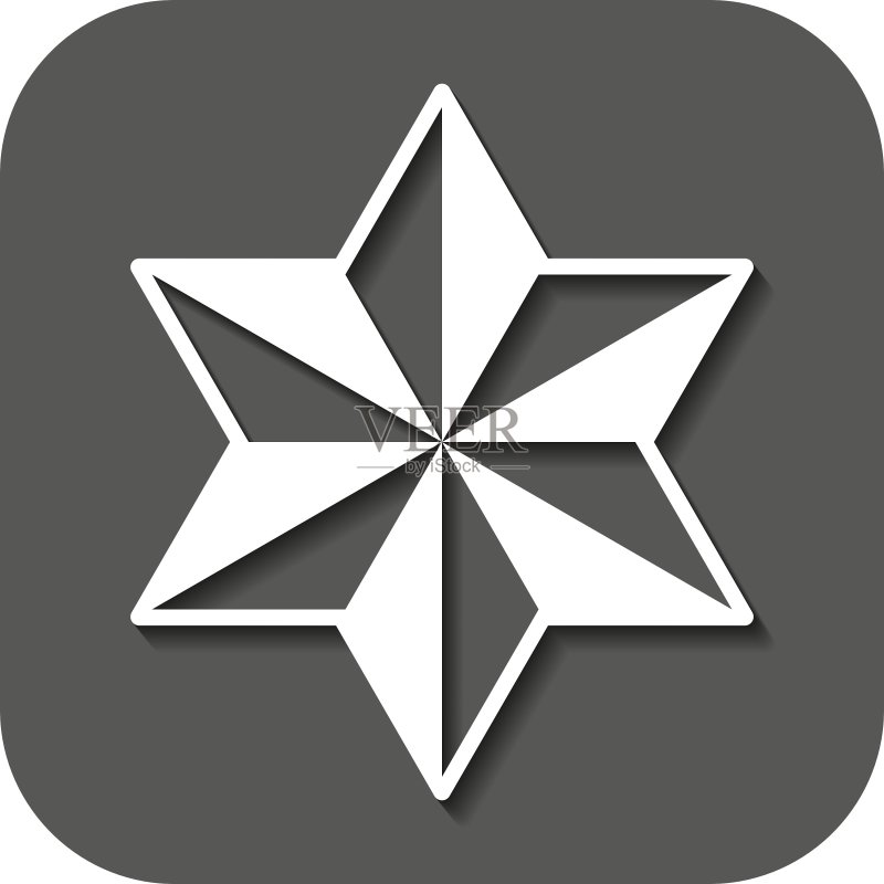星星图标,星星符号(扁平风格)图标素材