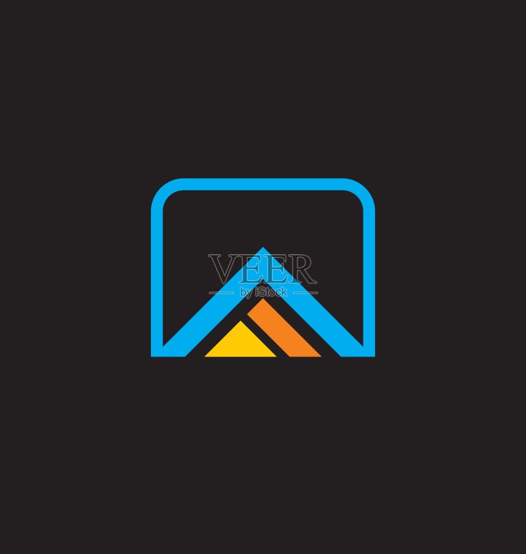 抽象建筑结构形状logo图标素材