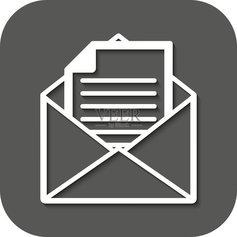 邮件图标打开信封符号图标素材