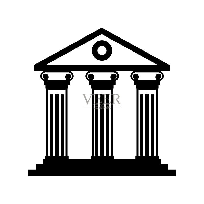 黑色历史建筑图标图标素材