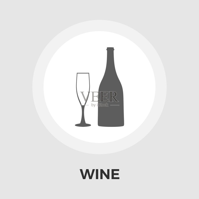 葡萄酒扁平风格图标图标素材