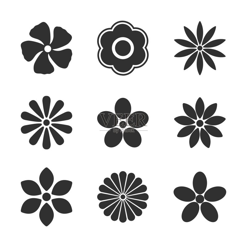 花蕾合集图标素材