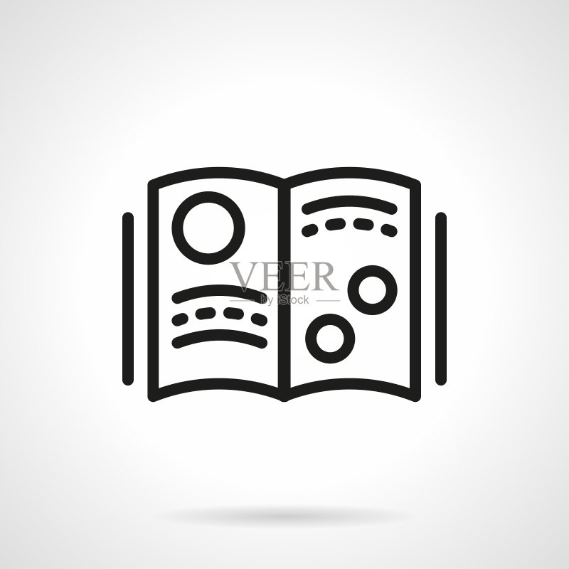 科学期刊简约线条图标图标素材