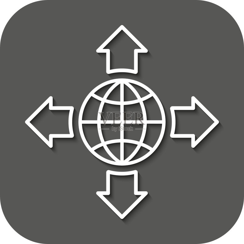 导航定位图标(扁平风格)图标素材