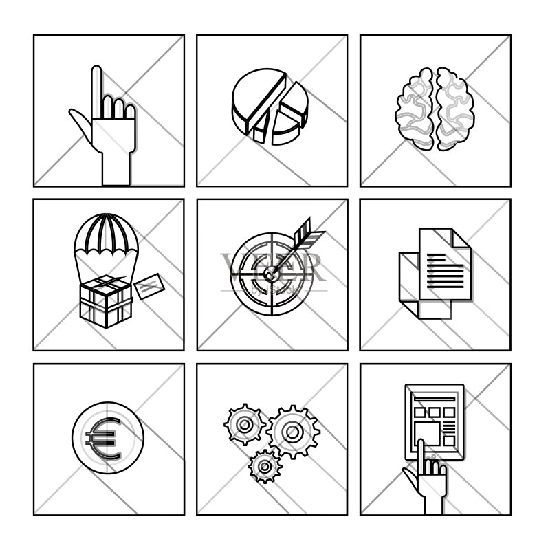 600个通用现代细线图标图标素材