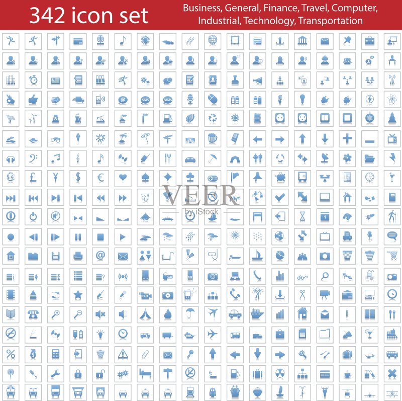 342个图标合集图标素材