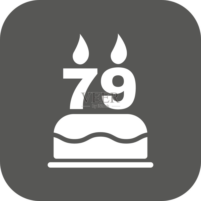 生日蛋糕以蜡烛的形式图标素材