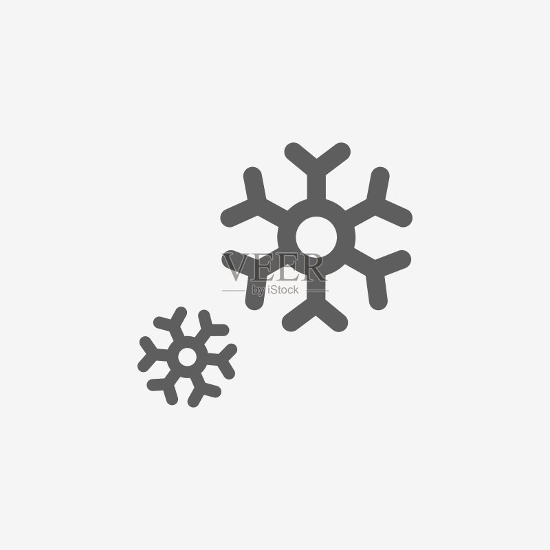 雪花扁平图标图标素材
