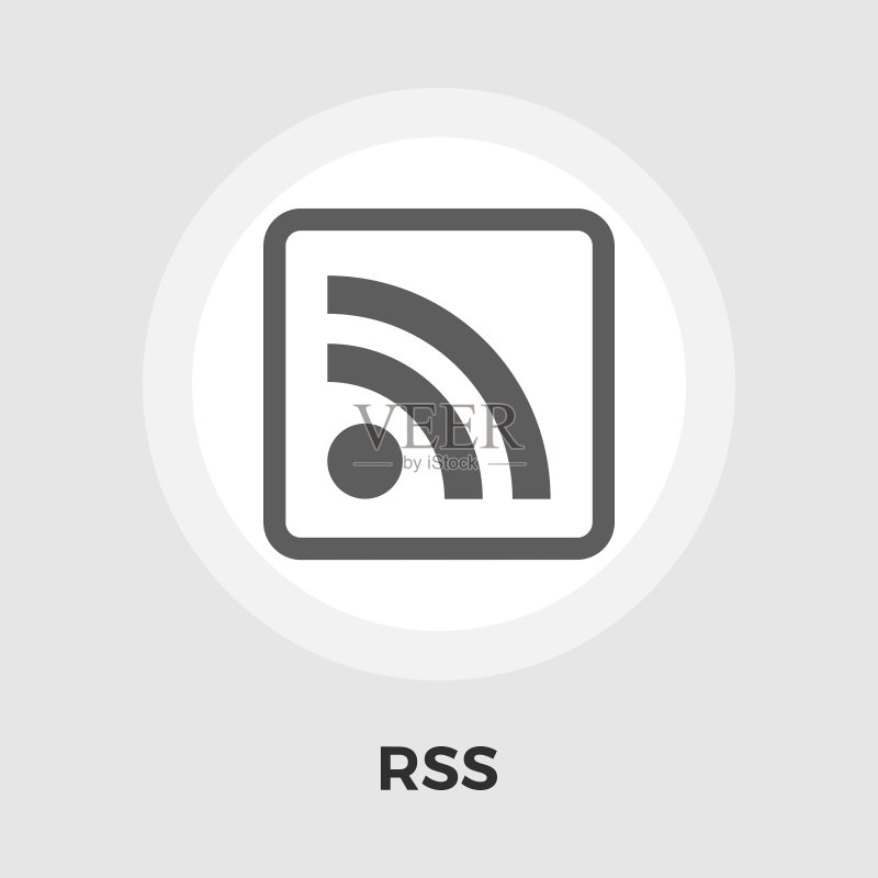RSS扁平图标图标素材