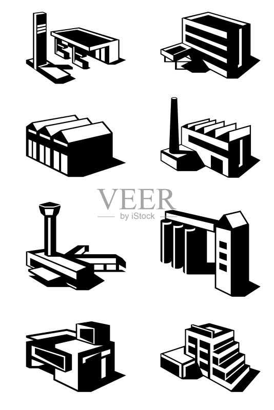 各种建筑图标素材