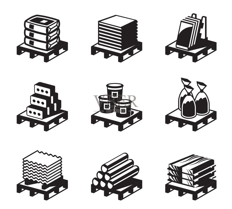建筑与建筑材料图标素材