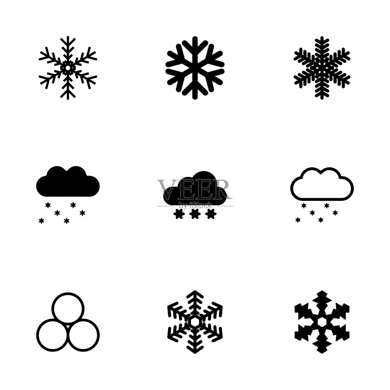 雪花图标集图标素材