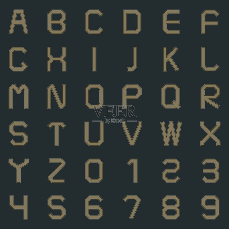 字母和数字组合图标素材