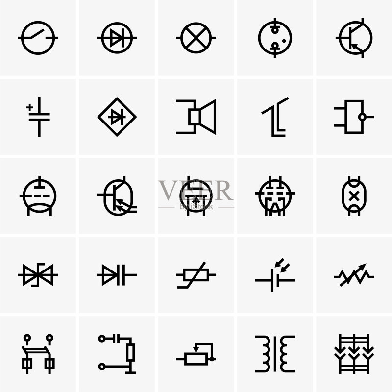 电子元件图标图标素材
