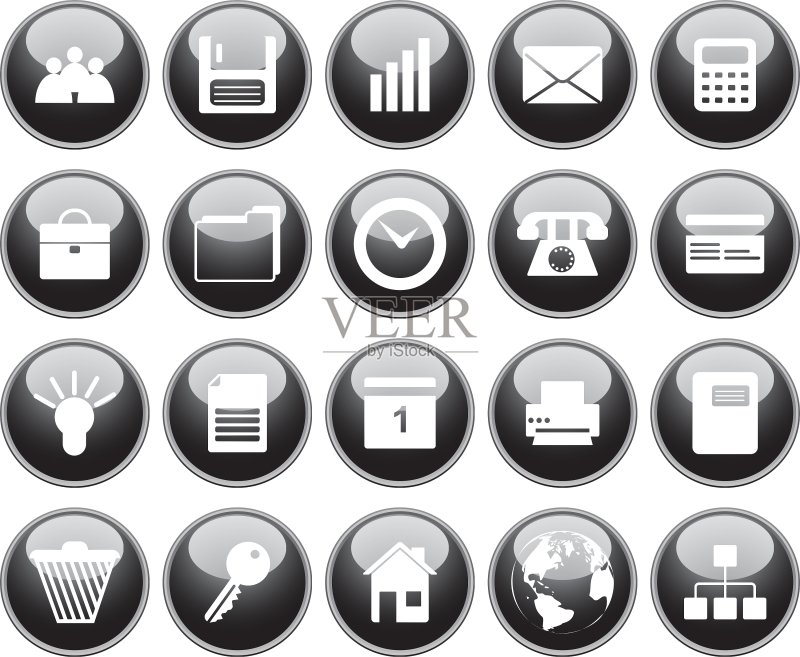 商业与办公图标集图标素材