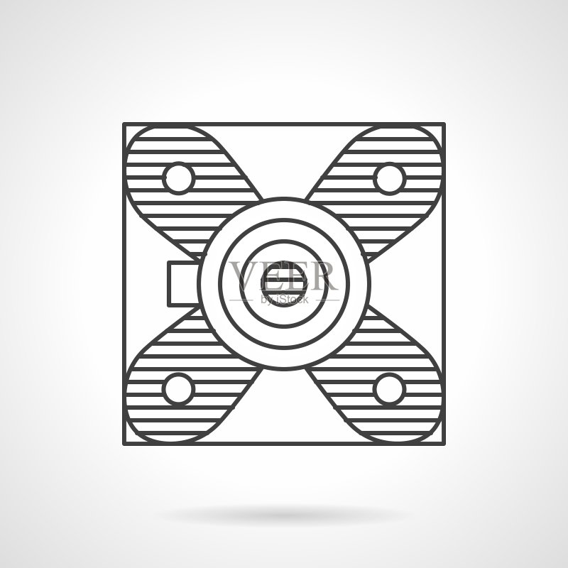 块状轴承扁平线条图标图标素材