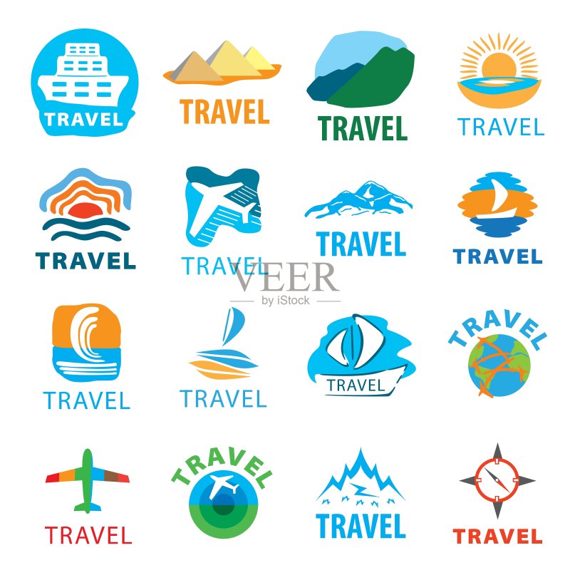 大型旅行主题Logo合集图标素材