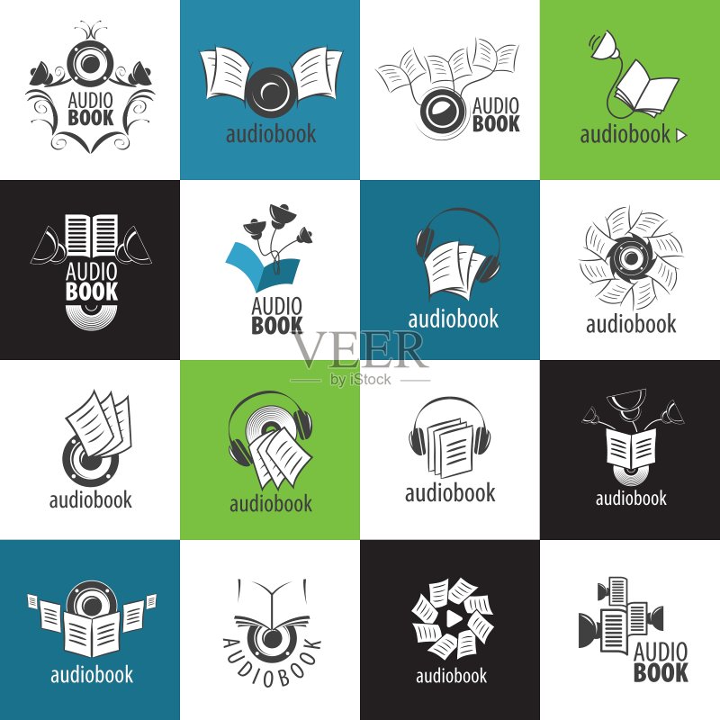 有声读物Logo模版图标素材