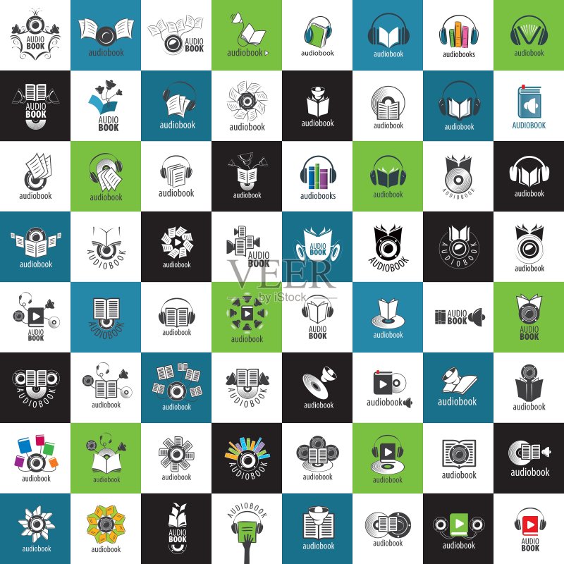 有声读物Logo模版图标素材