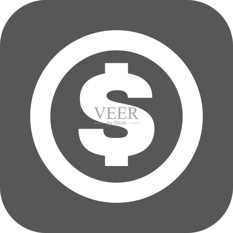 美元图标:现金和财富支付图标素材