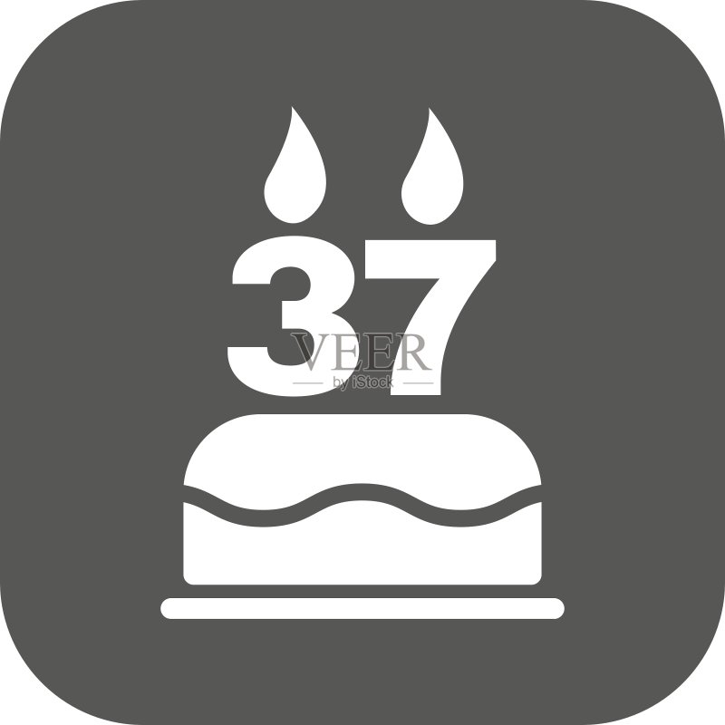 生日蛋糕以蜡烛的形式图标素材