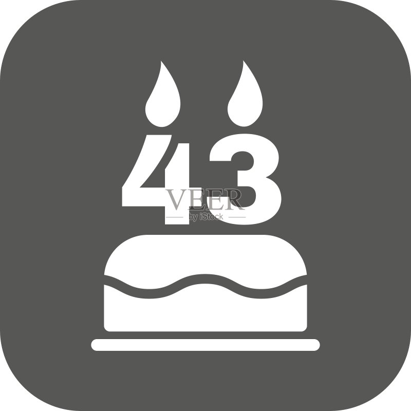 生日蛋糕以蜡烛的形式图标素材