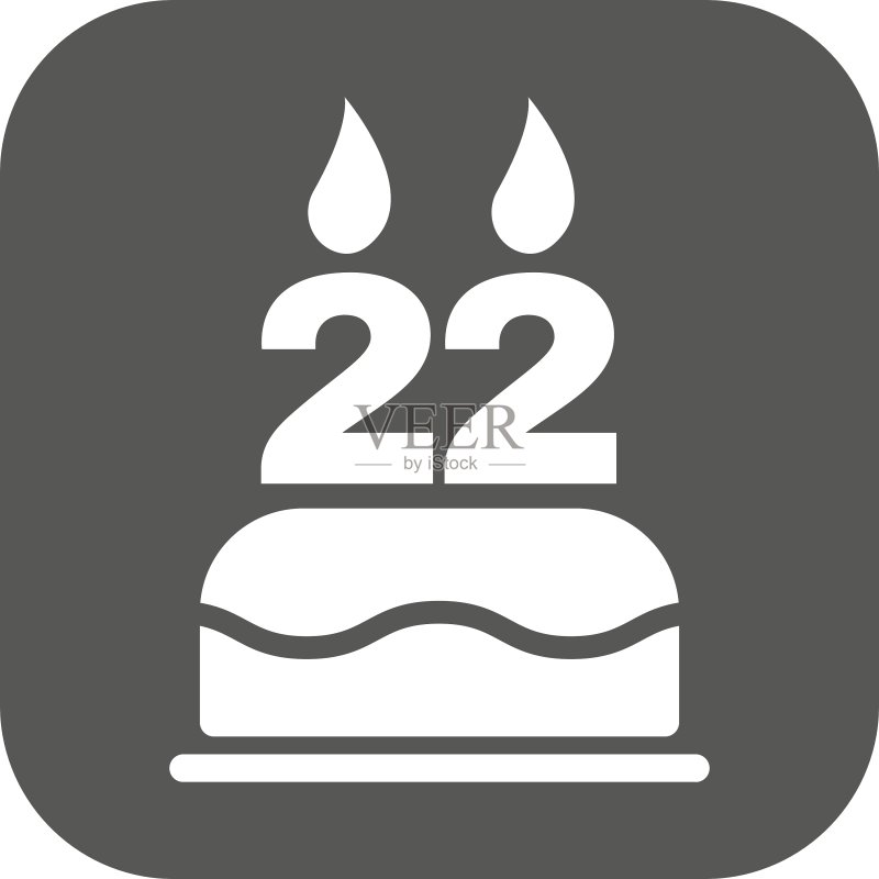 生日蛋糕以蜡烛的形式图标素材