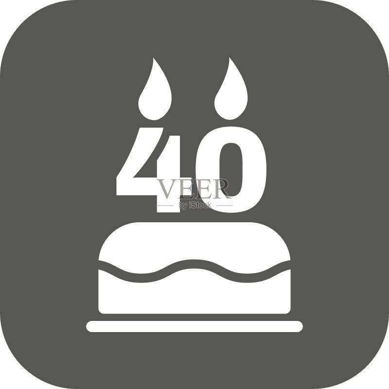 生日蛋糕以蜡烛的形式图标素材
