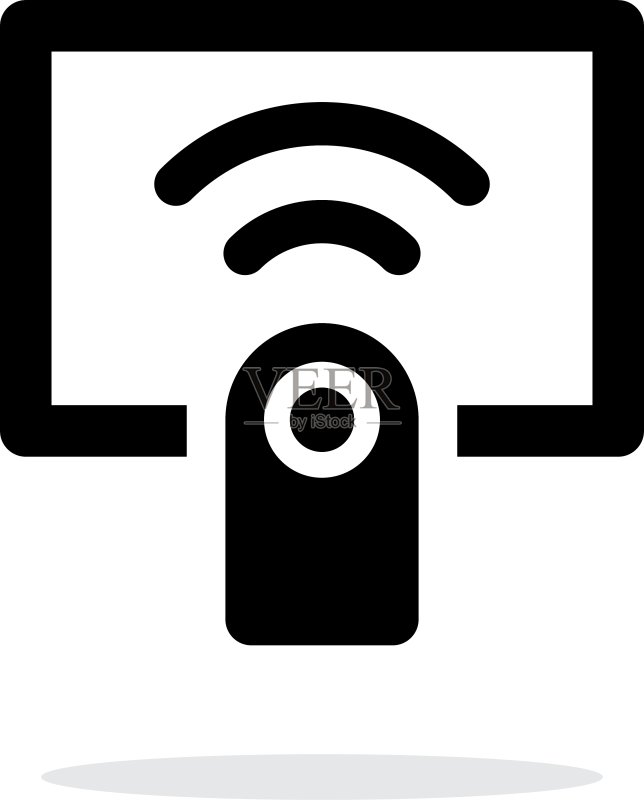 白色背景上的遥控器简易图标图标素材