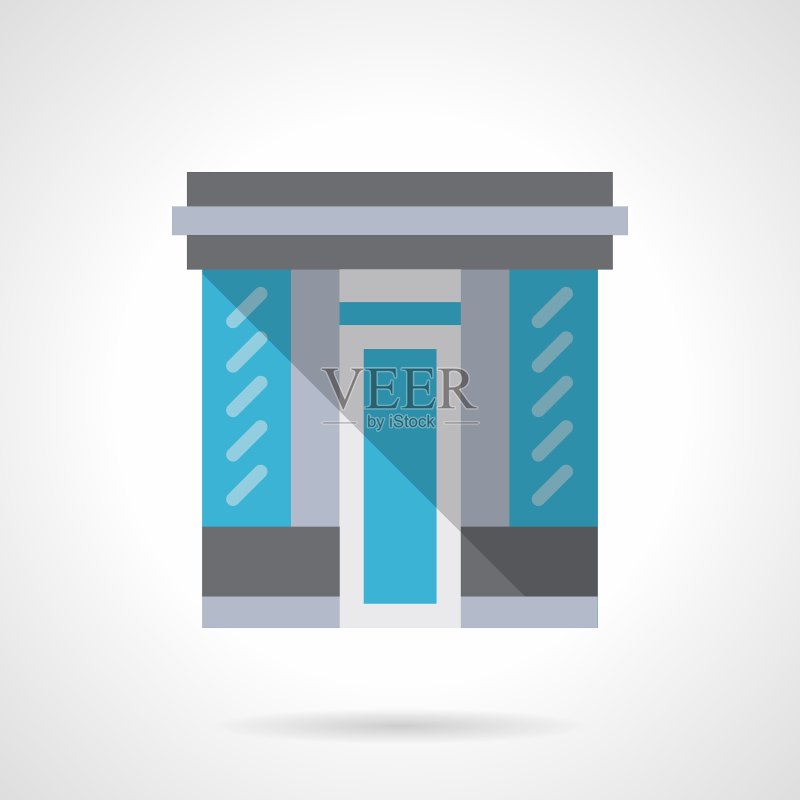 玻璃店面扁平颜色设计图标图标素材
