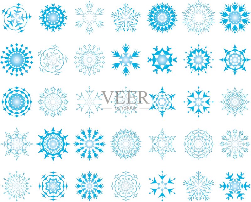 的雪花图标素材