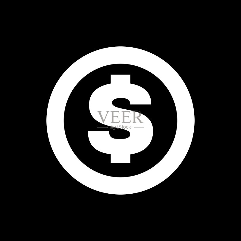 美元图标:现金和财富支付图标素材