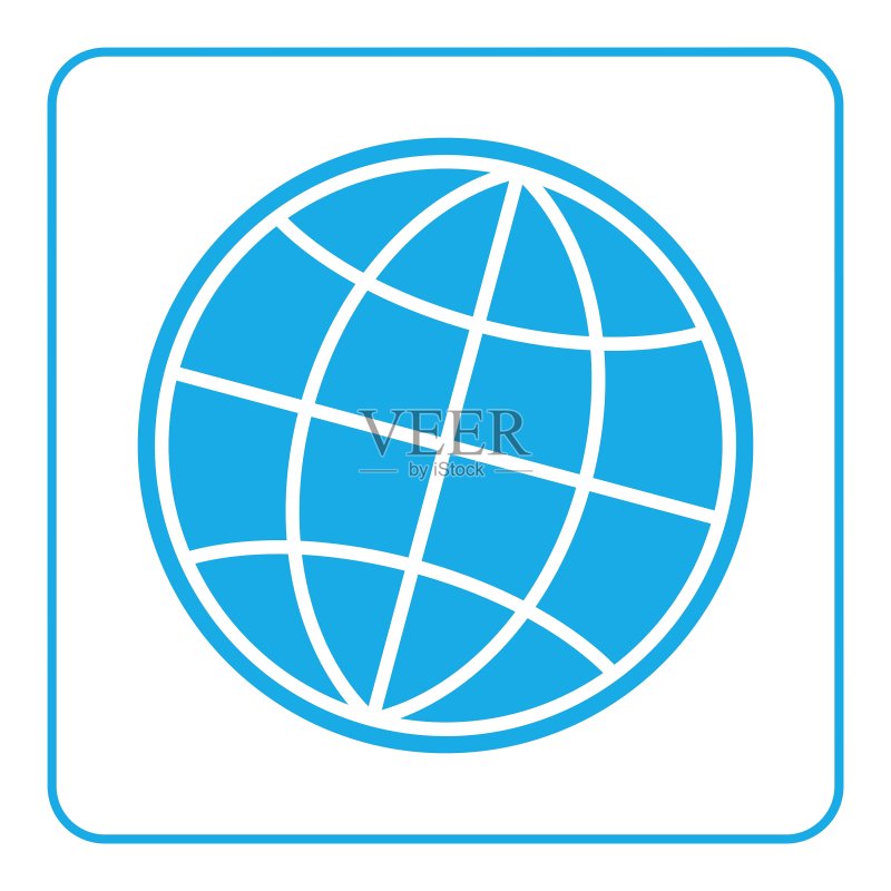 地球仪图标,全球世界标志图标素材