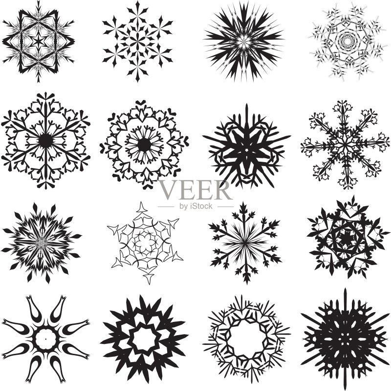 雪花合集图标素材
