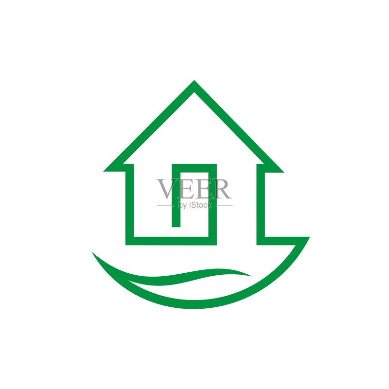 生态住宅标志图标素材