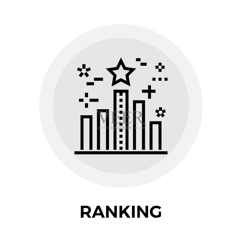 排名线性图标图标素材