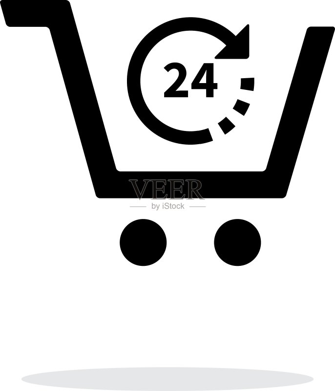 白色背景上的便利店简约图标图标素材