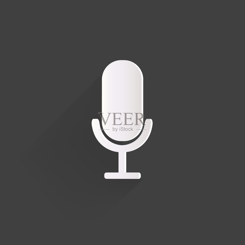 扁平设计麦克风Web图标图标素材