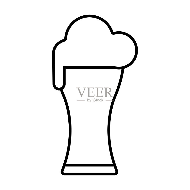 孤立的啤酒杯图标图标素材
