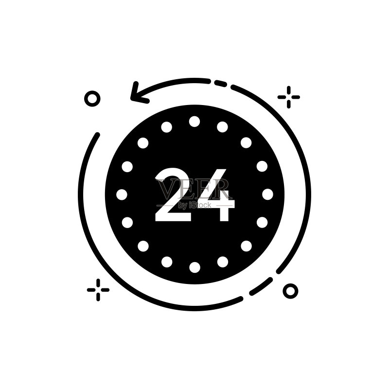 24小时服务图标图标素材