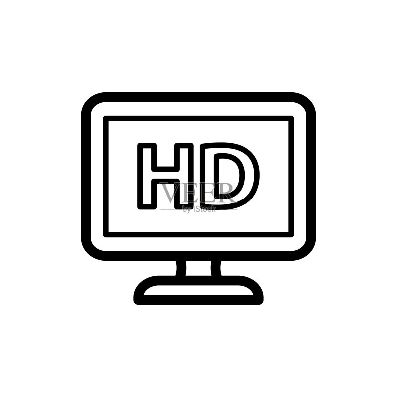 显示器图标扁平矢量模板设计趋势图标素材