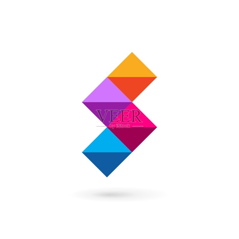 字母S马赛克Logo图标设计模板元素图标素材
